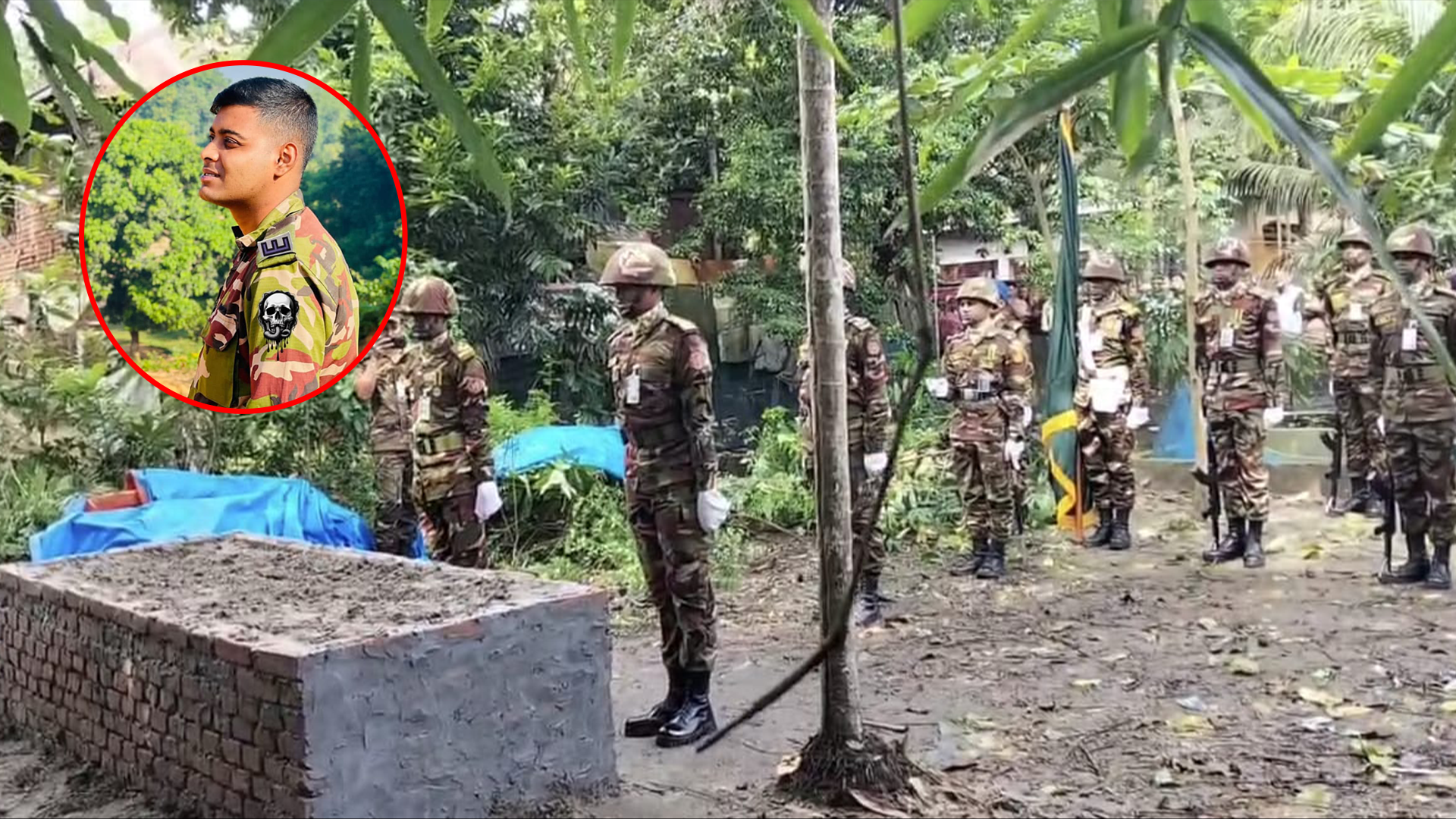 বাগেরহাটে রাষ্ট্রীয় মর্যাদায় সেনাসদস্য সাকিব ইমনের দাফন সম্পন্ন